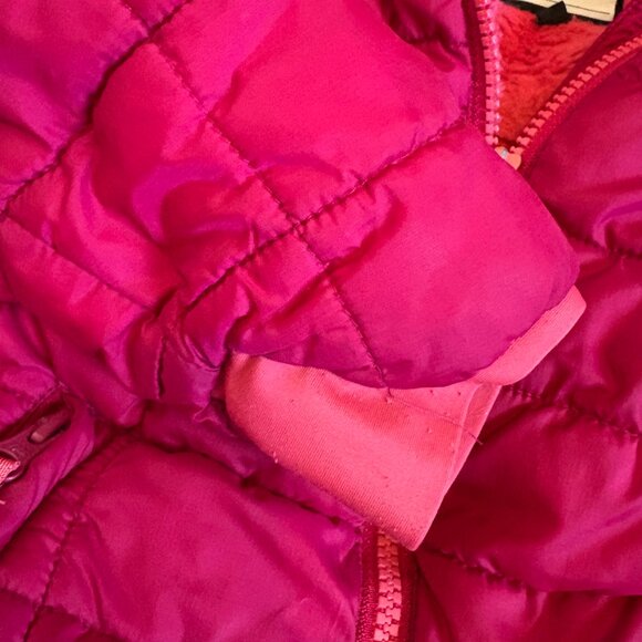 Kids Quilted Puffer Jacket Pink Size 4T Hooded Soft Warm - Picture 10 of 13